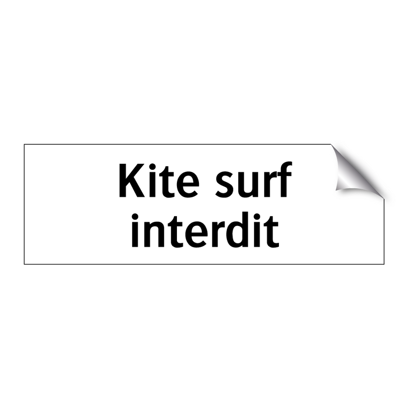 Kite surf interdit