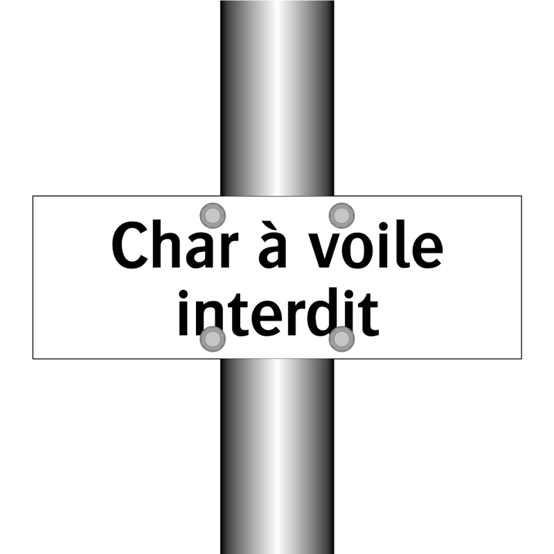 Char à voile interdit