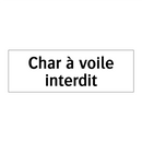 Char à voile interdit