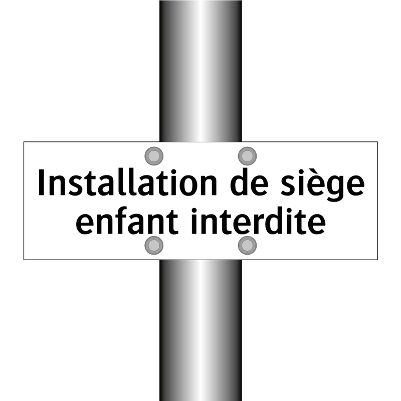 Installation de siège enfant interdite