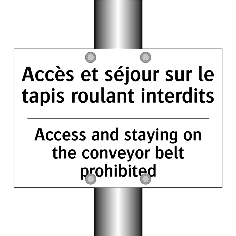 Accès et séjour sur le tapis roulant  /.../ - Access and staying on the conveyor  /.../