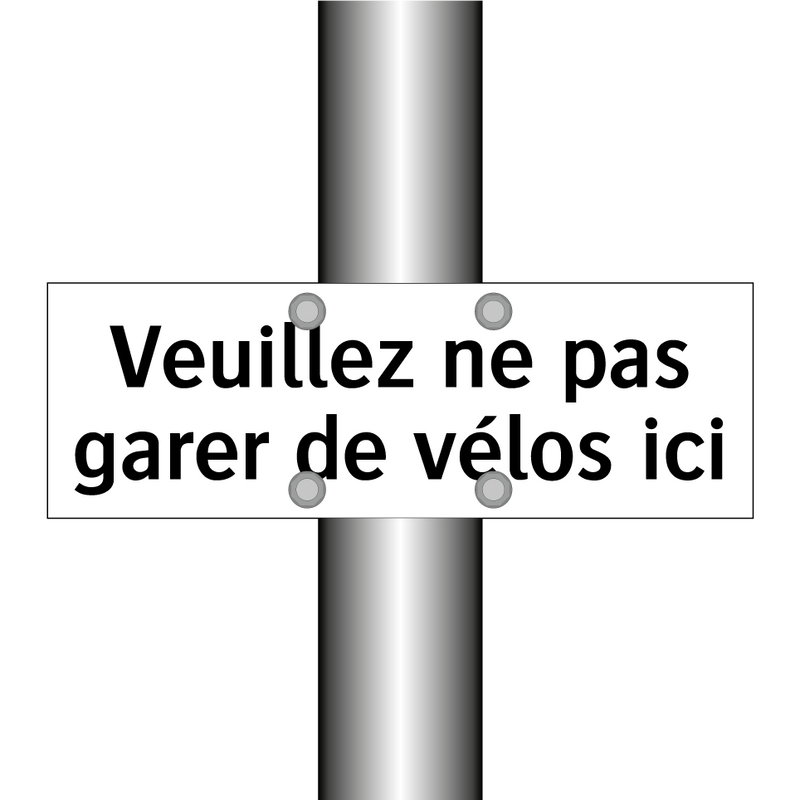 Veuillez ne pas garer de vélos ici