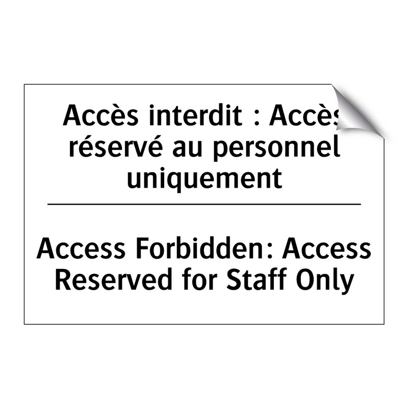 Accès interdit : Accès réservé  /.../ - Access Forbidden: Access Reserved  /.../