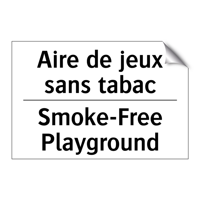 Aire de jeux sans tabac - Smoke-Free Playground