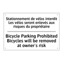 Stationnement de vélos interdit  /.../ - Bicycle Parking Prohibited Bicycles  /.../