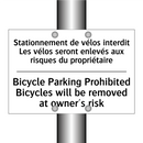 Stationnement de vélos interdit  /.../ - Bicycle Parking Prohibited Bicycles  /.../