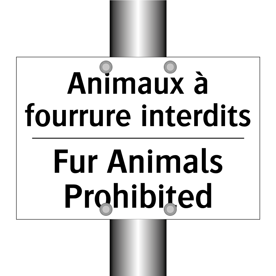 Animaux à fourrure interdits - Fur Animals Prohibited