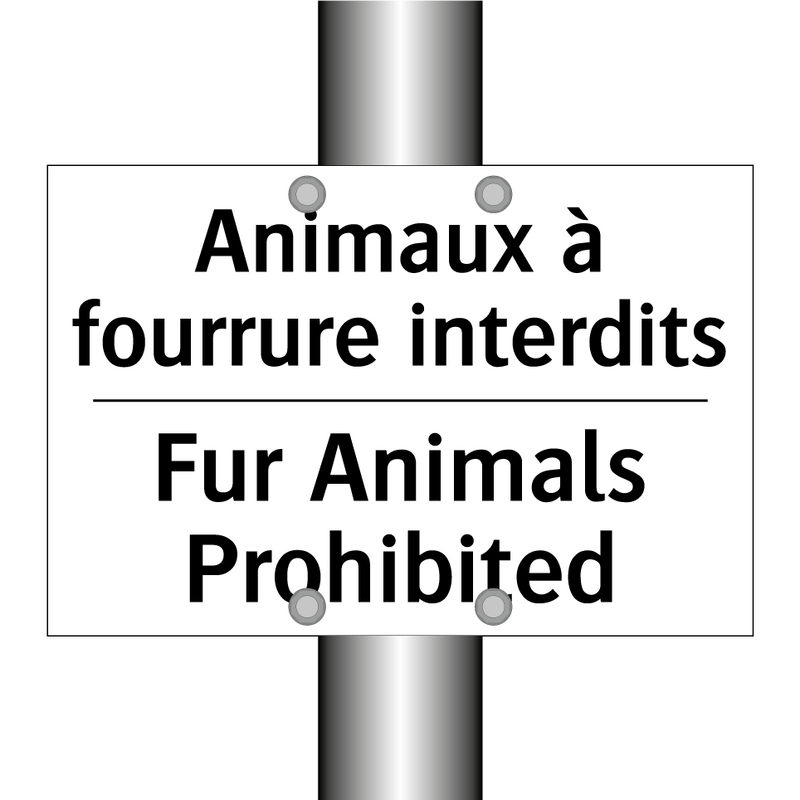 Animaux à fourrure interdits - Fur Animals Prohibited