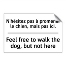 N'hésitez pas à promener le chien,  /.../ - Feel free to walk the dog, but  /.../