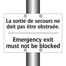 La sortie de secours ne doit pas  /.../ - Emergency exit must not be blocked /.../
