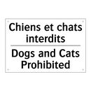 Chiens et chats interdits - Dogs and Cats Prohibited