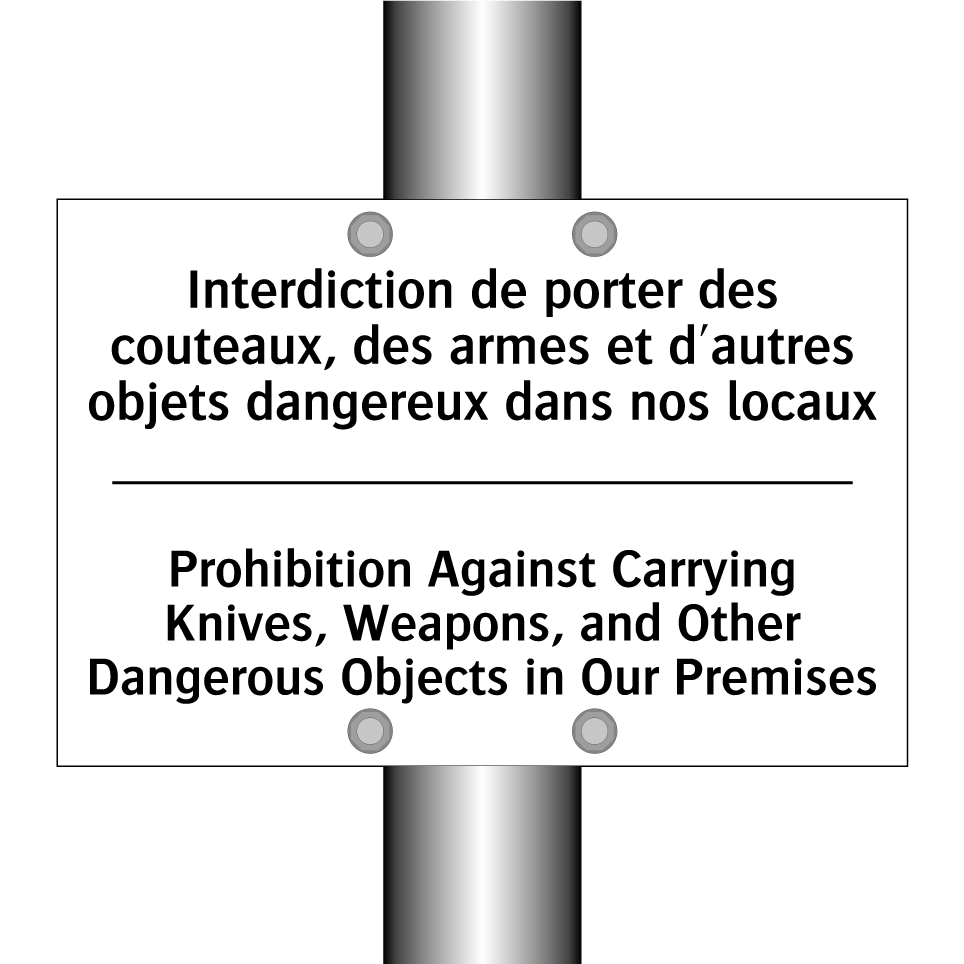 Interdiction de porter des couteaux,  /.../ - Prohibition Against Carrying Knives,  /.../