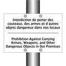 Interdiction de porter des couteaux,  /.../ - Prohibition Against Carrying Knives,  /.../