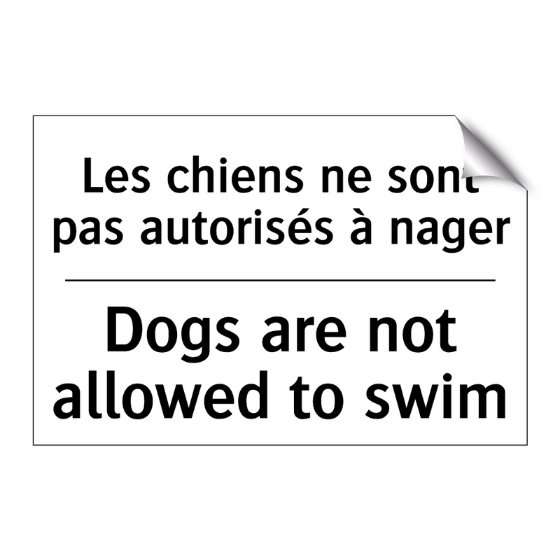 Les chiens ne sont pas autorisés  /.../ - Dogs are not allowed to swim