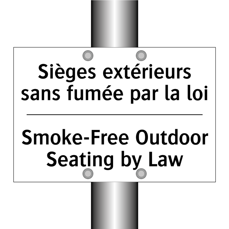 Sièges extérieurs sans fumée par  /.../ - Smoke-Free Outdoor Seating by  /.../
