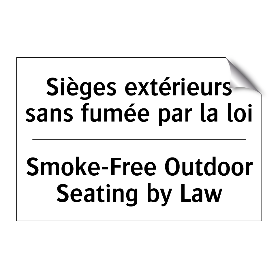 Sièges extérieurs sans fumée par  /.../ - Smoke-Free Outdoor Seating by  /.../