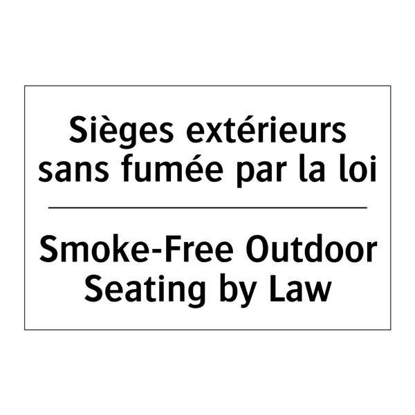 Sièges extérieurs sans fumée par  /.../ - Smoke-Free Outdoor Seating by  /.../