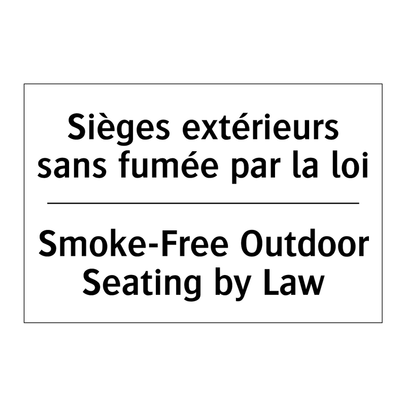 Sièges extérieurs sans fumée par  /.../ - Smoke-Free Outdoor Seating by  /.../