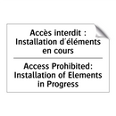 Accès interdit : Installation  /.../ - Access Prohibited: Installation  /.../