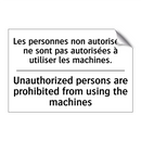 Les personnes non autorisées ne  /.../ - Unauthorized persons are prohibited  /.../