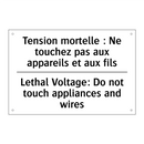 Tension mortelle : Ne touchez  /.../ - Lethal Voltage: Do not touch appliances  /.../