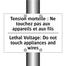 Tension mortelle : Ne touchez  /.../ - Lethal Voltage: Do not touch appliances  /.../