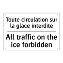 Toute circulation sur la glace  /.../ - All traffic on the ice forbidden /.../