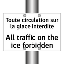 Toute circulation sur la glace  /.../ - All traffic on the ice forbidden /.../