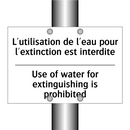 L'utilisation de l'eau pour l'extinction  /.../ - Use of water for extinguishing  /.../