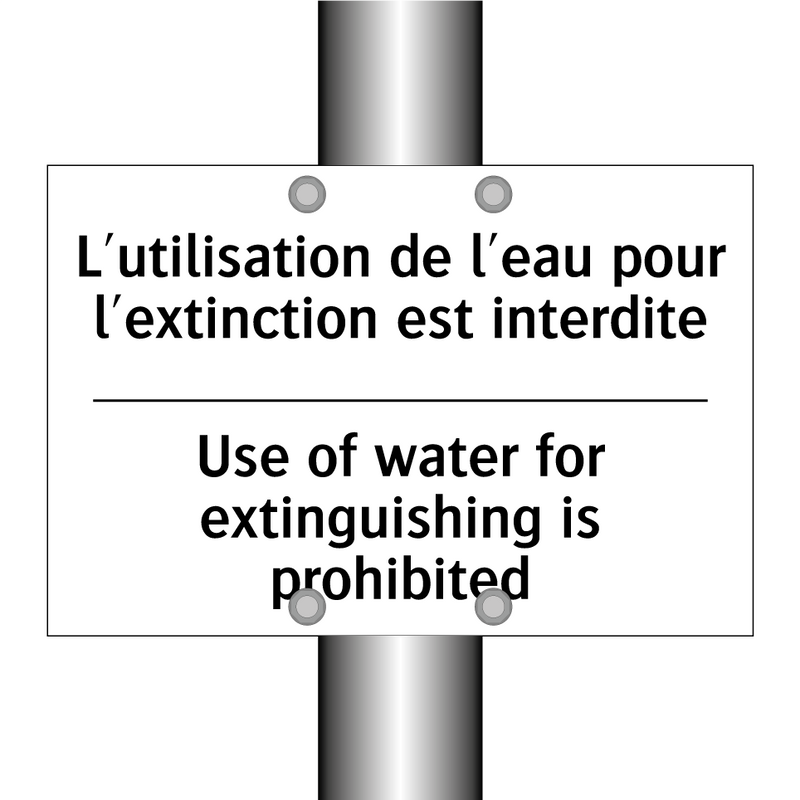 L'utilisation de l'eau pour l'extinction  /.../ - Use of water for extinguishing  /.../