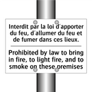 Interdit par la loi d'apporter  /.../ - Prohibited by law to bring in  /.../