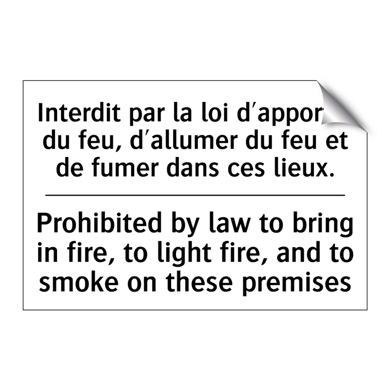 Interdit par la loi d'apporter  /.../ - Prohibited by law to bring in  /.../