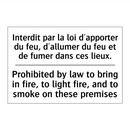 Interdit par la loi d'apporter  /.../ - Prohibited by law to bring in  /.../