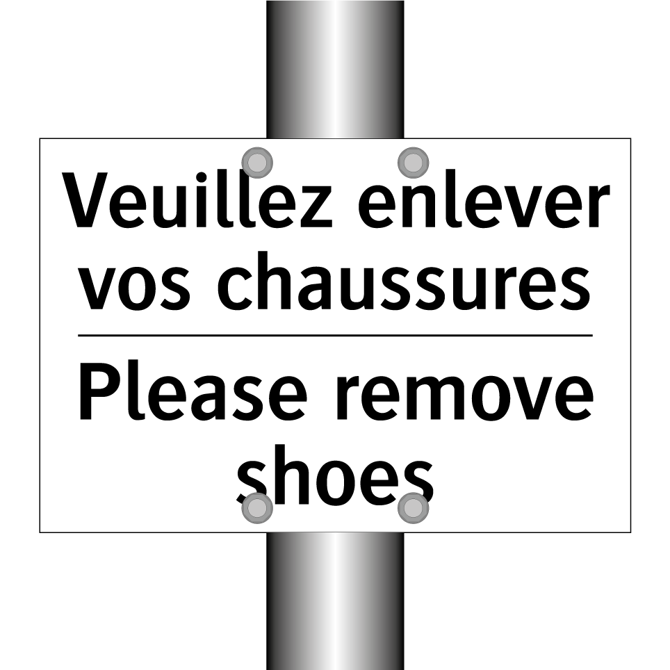 Veuillez enlever vos chaussures /.../ - Please remove shoes