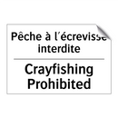 Pêche à l'écrevisse interdite - Crayfishing Prohibited