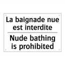 La baignade nue est interdite - Nude bathing is prohibited