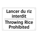 Lancer du riz interdit - Throwing Rice Prohibited