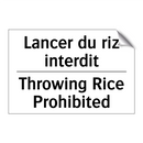 Lancer du riz interdit - Throwing Rice Prohibited