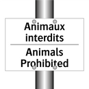 Animaux interdits - Animals Prohibited
