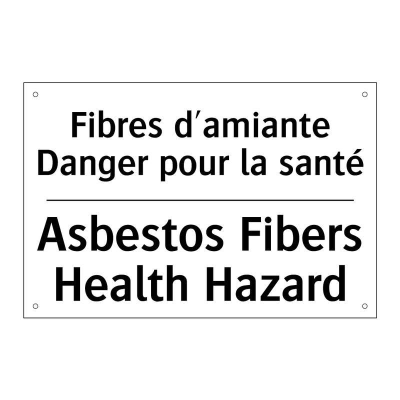 Fibres d'amiante Danger pour la  /.../ - Asbestos Fibers Health Hazard