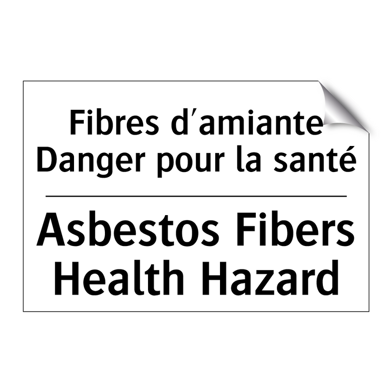 Fibres d'amiante Danger pour la  /.../ - Asbestos Fibers Health Hazard