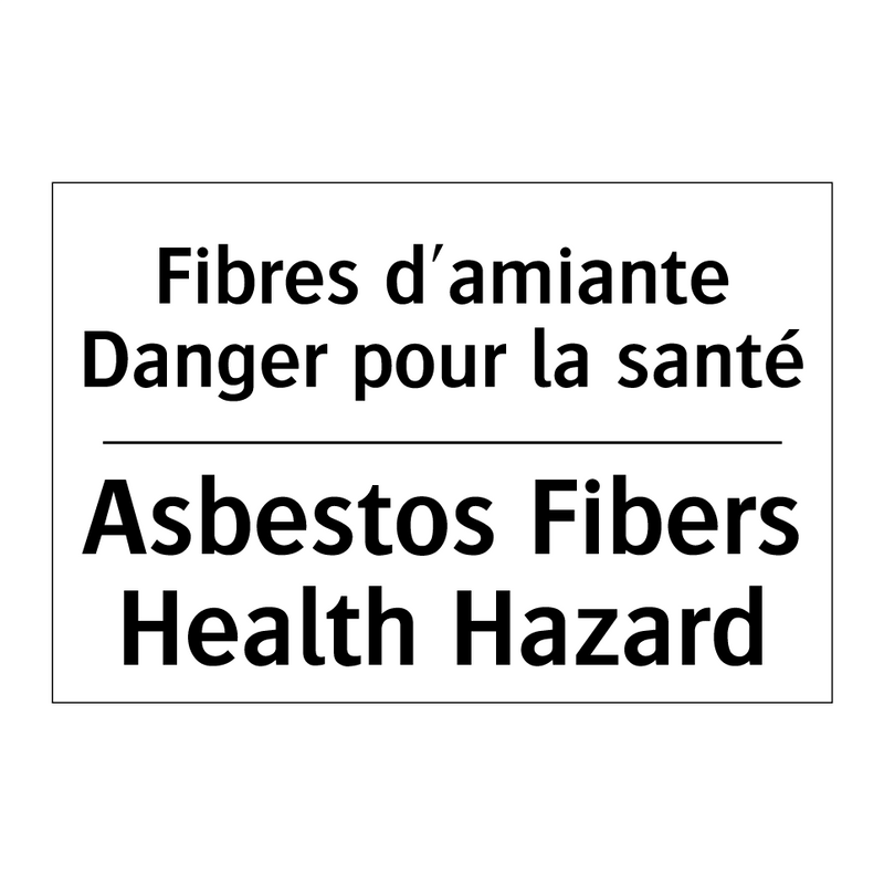 Fibres d'amiante Danger pour la  /.../ - Asbestos Fibers Health Hazard
