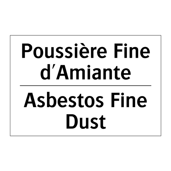 Poussière Fine d'Amiante - Asbestos Fine Dust