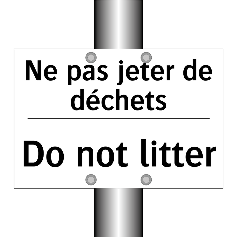 Ne pas jeter de déchets - Do not litter