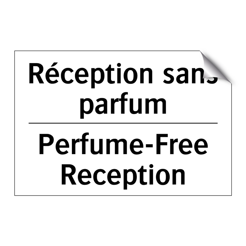 Réception sans parfum - Perfume-Free Reception