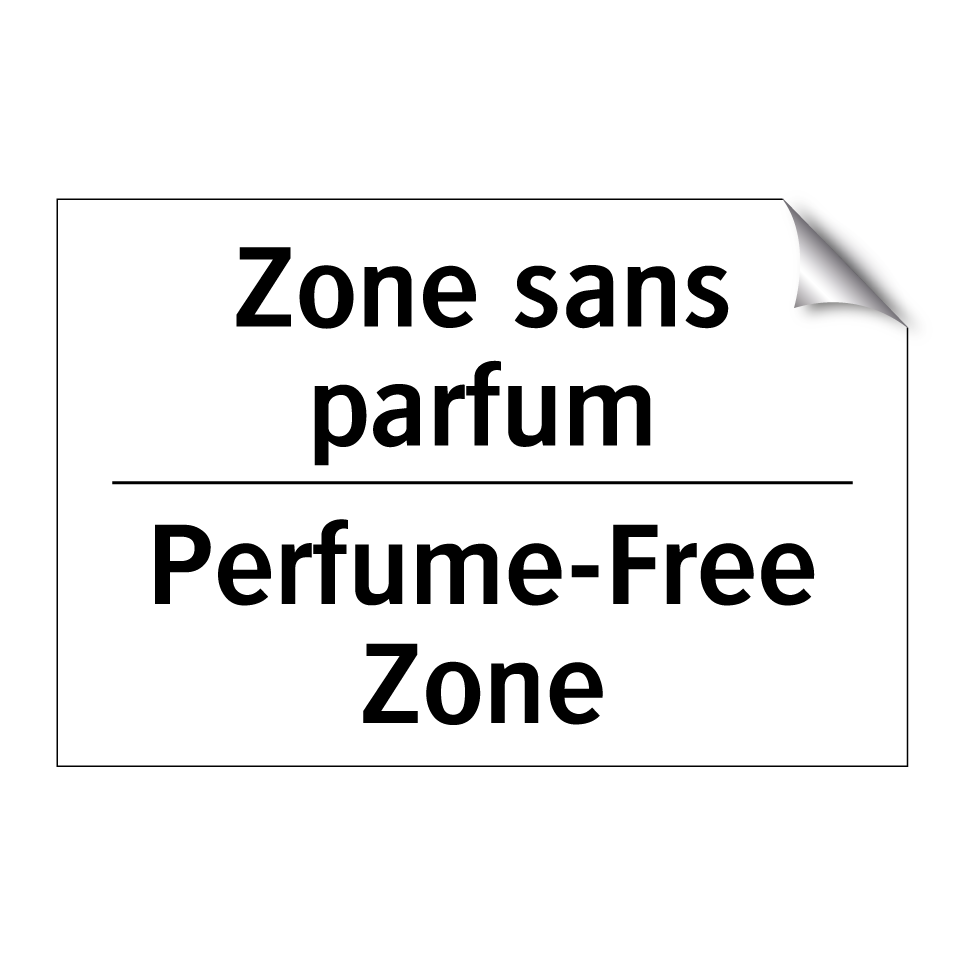Zone sans parfum - Perfume-Free Zone