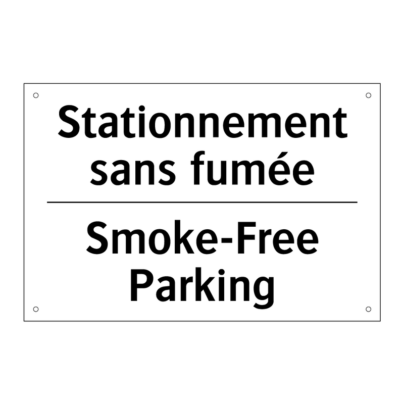 Stationnement sans fumée - Smoke-Free Parking