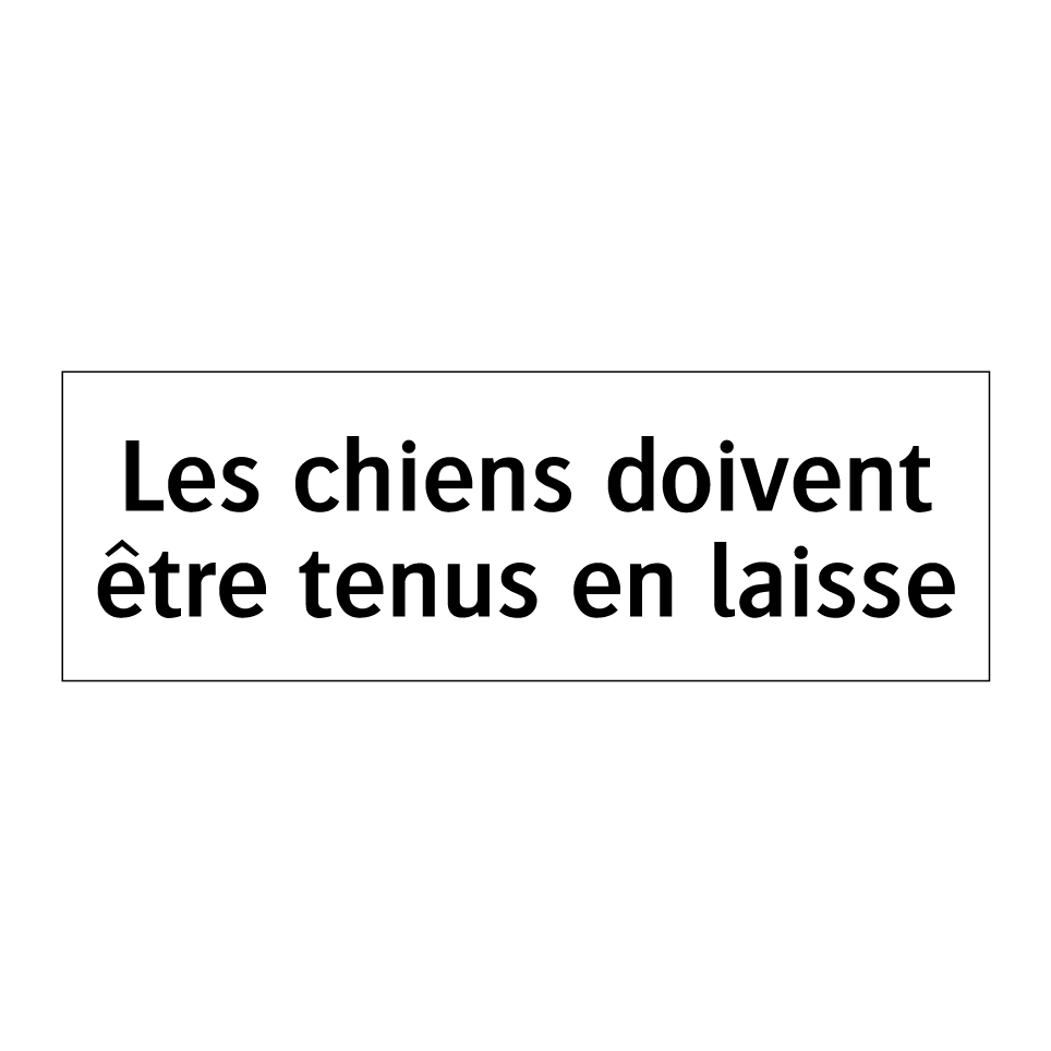 Les chiens doivent être tenus en laisse