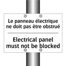 Le panneau électrique ne doit  /.../ - Electrical panel must not be blocked /.../