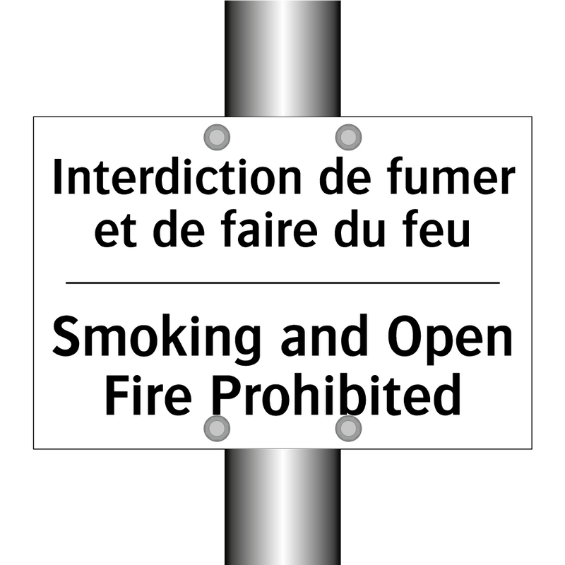 Interdiction de fumer et de faire  /.../ - Smoking and Open Fire Prohibited /.../